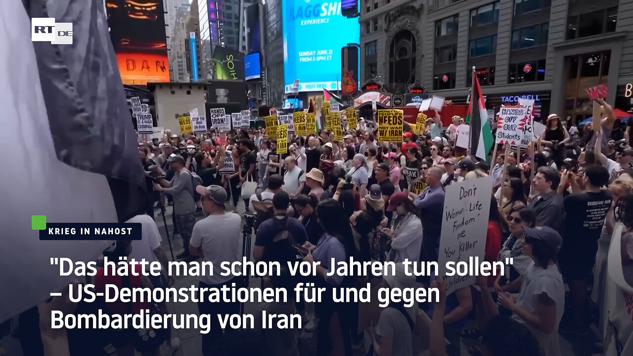 US-Demonstrationen für und gegen Bombardierung von Iran