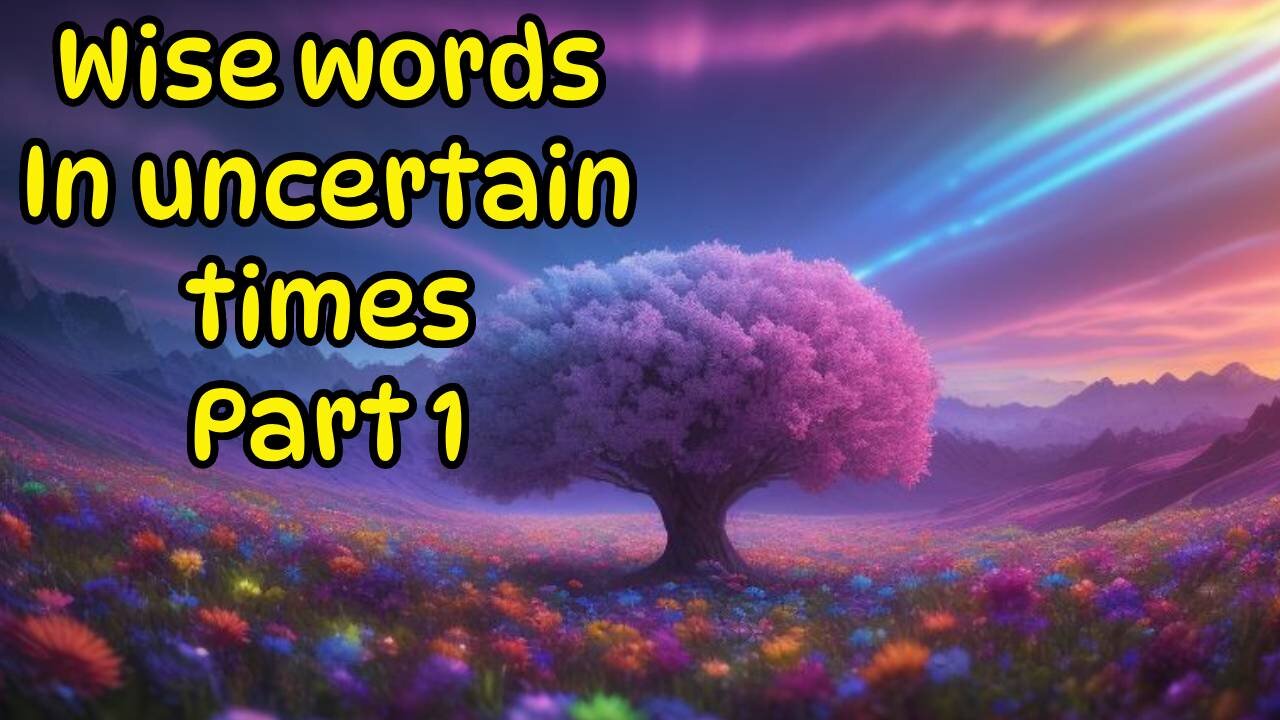 Wise Words To Live By In A Dark Uncertain World Part 1