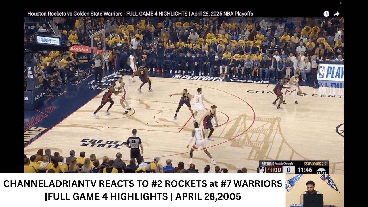 CHANNELADRIANTV REACTS TO #2 ROCKETS at #7 WARRIORS |FULL GAME 4 HIGHLIGHTS | APRIL 28,2005
