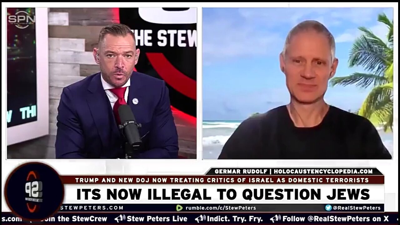 STEW PETERS - QUESTION JEWS OR ISRAEL & GET ARRESTED AND DEPORTED! 🔥