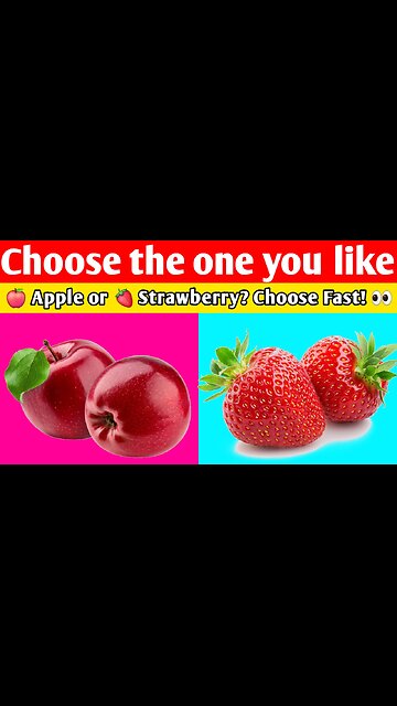 🍎 Apple or 🍓 Strawberry? Choose Fast! 👀