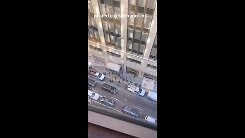 Overhead view longer video, starts with anti-ICE rioters blockading the immigration courthouse.