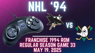 NHL '94 Franchise League (1994) - Sharks (Len) at Ducks (TJ) {Genesis} - Game 33