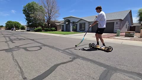 Super slow mo showing the contact, flex and release of the Braapstik 2.0 custom hand made spring