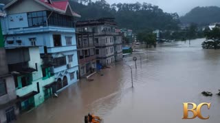 100 people missing as flash flood tears through town in northern India