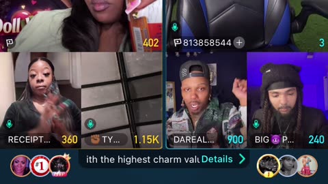 TY AND DAREAL SUPABIHH VS RECEIPT QUEEN IT GOES DARK BIGO LIVE