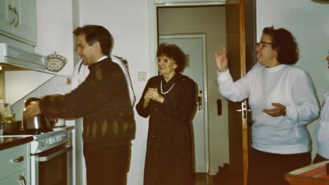 Syskonen Knut Erik, Allan, Mary, Gertrud och Allans fd. hustru Dagny