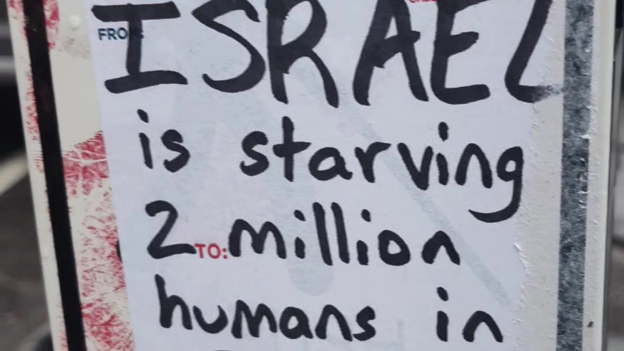"Israel is starving 2 million humans in Gaza."