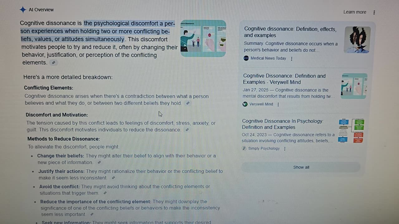 Damning evidence of Denialism & hate cognitive dissonance.