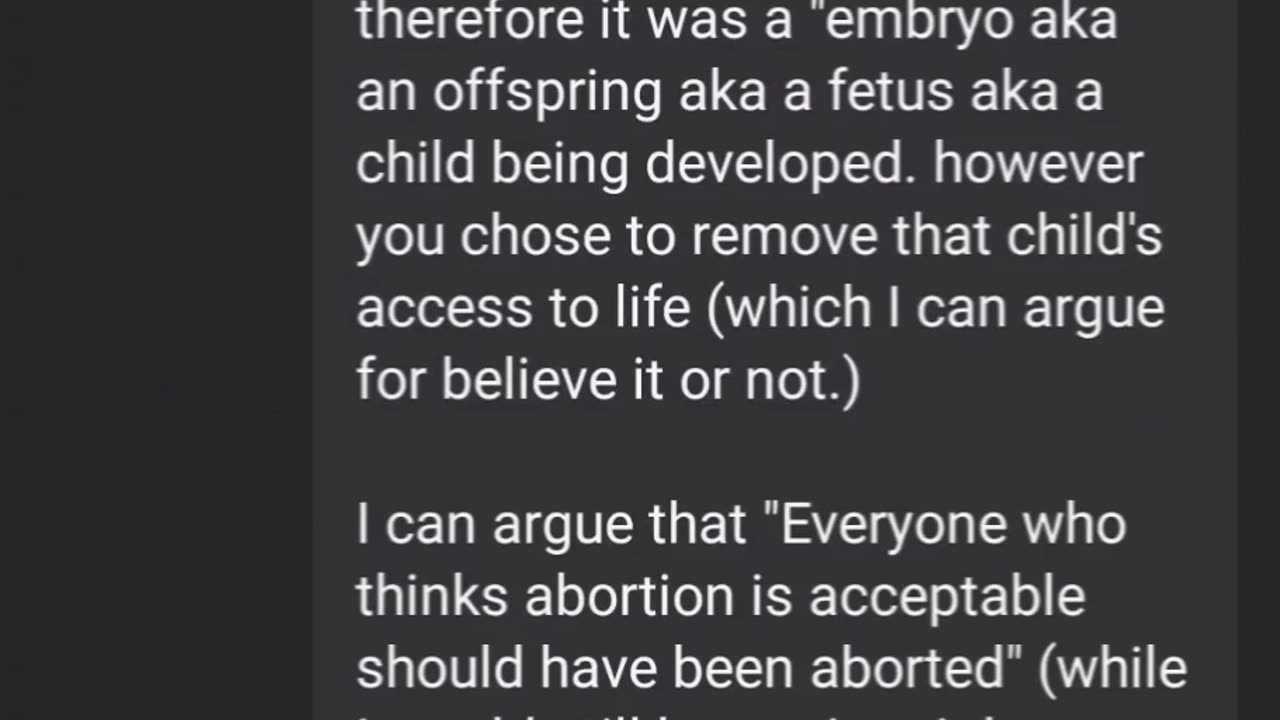 An embryo is the definition of "a Human developing"