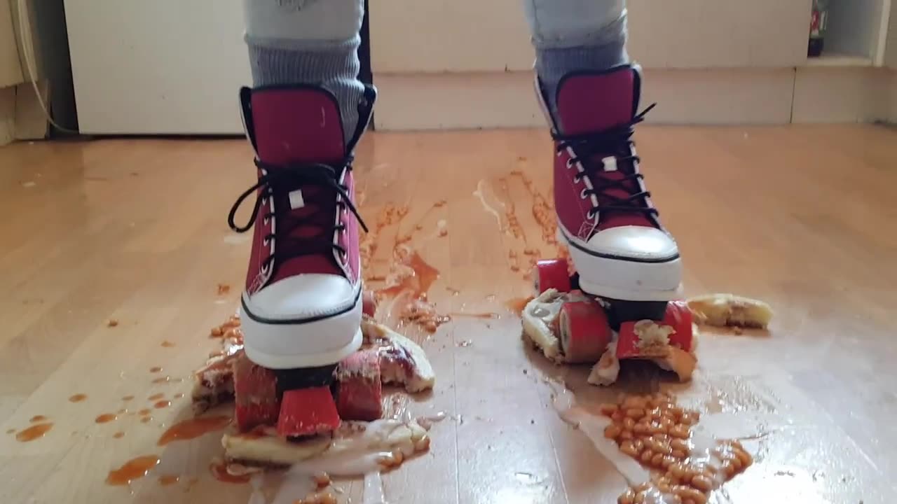 Crushing Baked Beans with Roller Skates