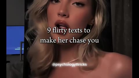 flitrty texts to make her chase you