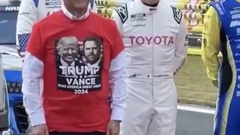 Toyota Chairman Akio Toyoda Shows up to a NASCAR Event in Japan Rocking Full MAGA Gear