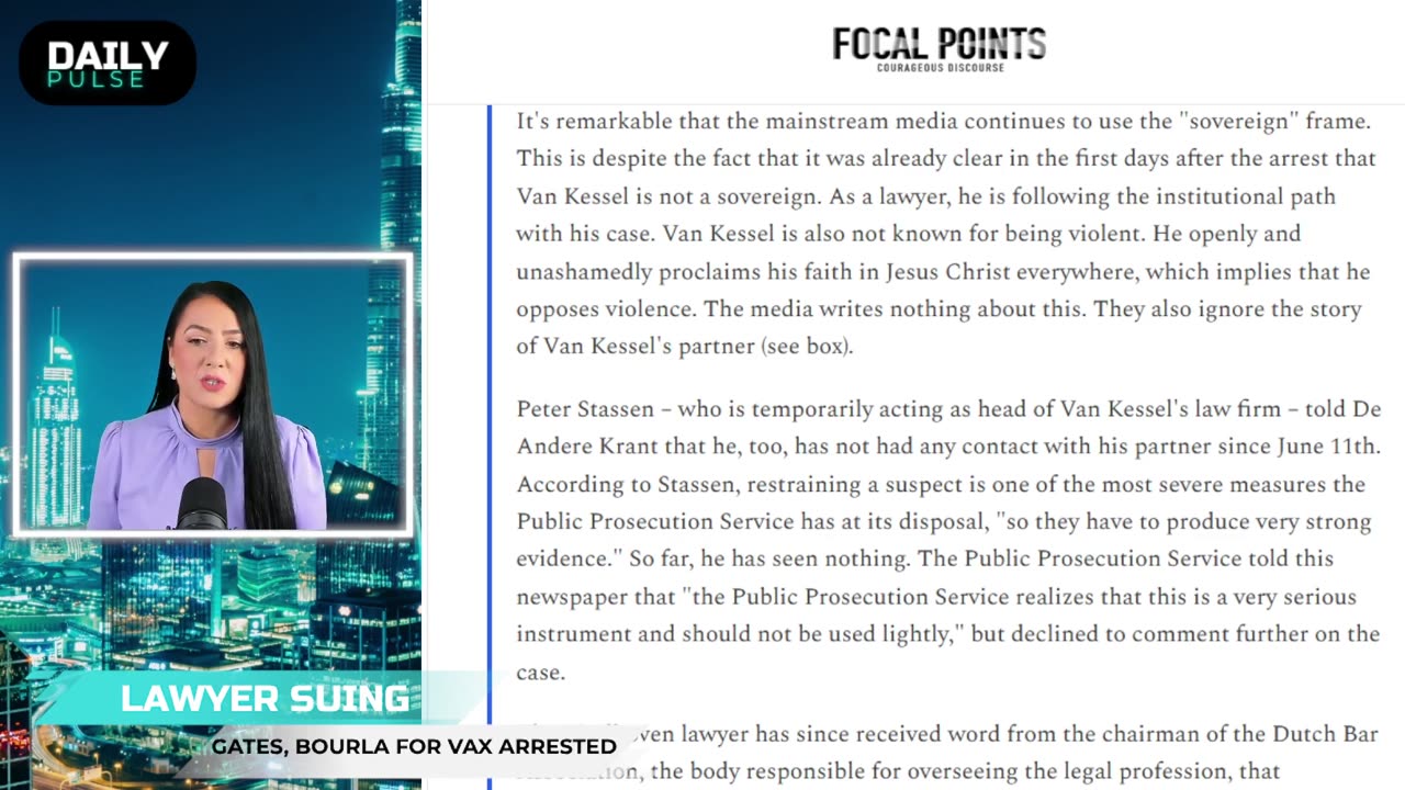 DISTURBING: A top lawyer who is suing Bill Gates and Pfizer CEO Albert Bourla has been disappeared