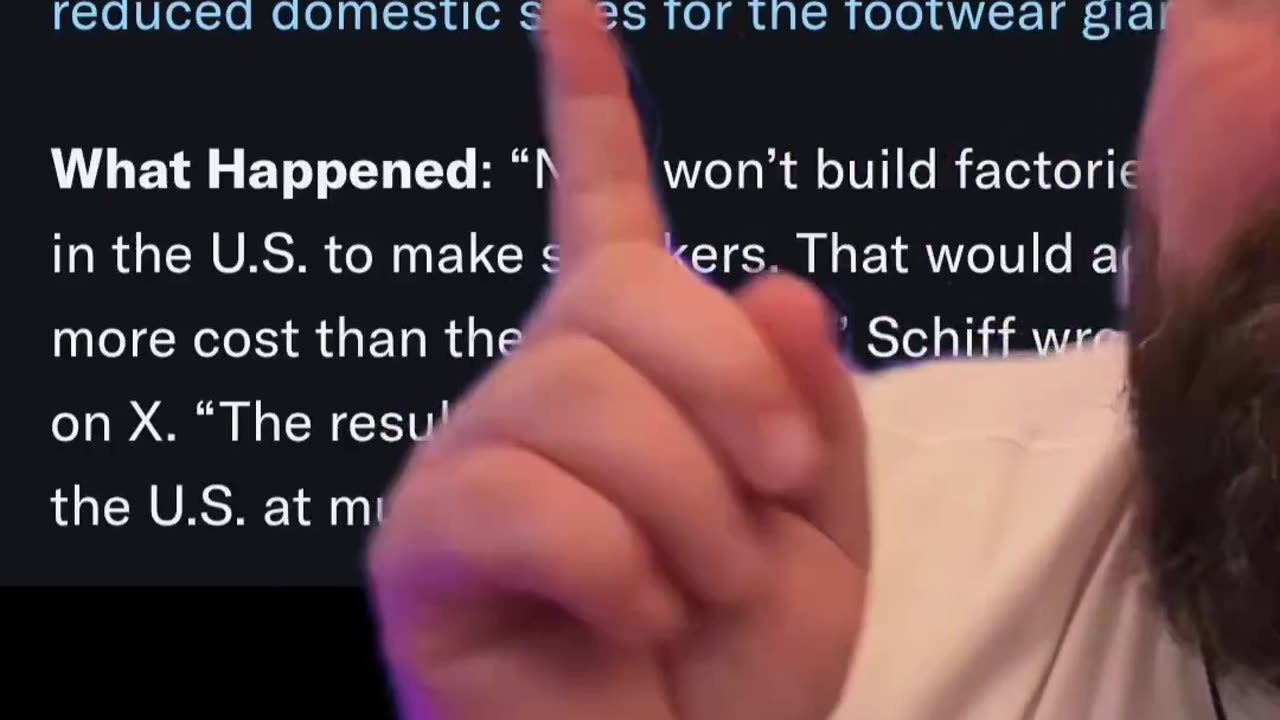 Peter Schiff thinks Nike will be taking a 43% hit to their profits just to avoid