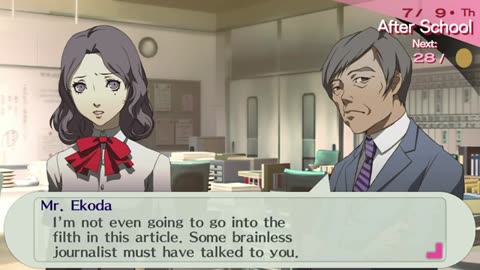 Persona 3 Portable Day 6. No Mic. Not Feeling Up For It.