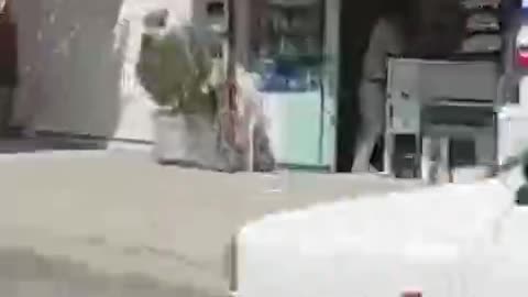 Kermanshah, Iran: A ghost town. The streets are empty and the shops are closed.