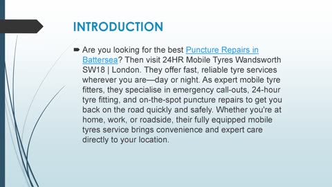 Best Puncture Repairs in Battersea
