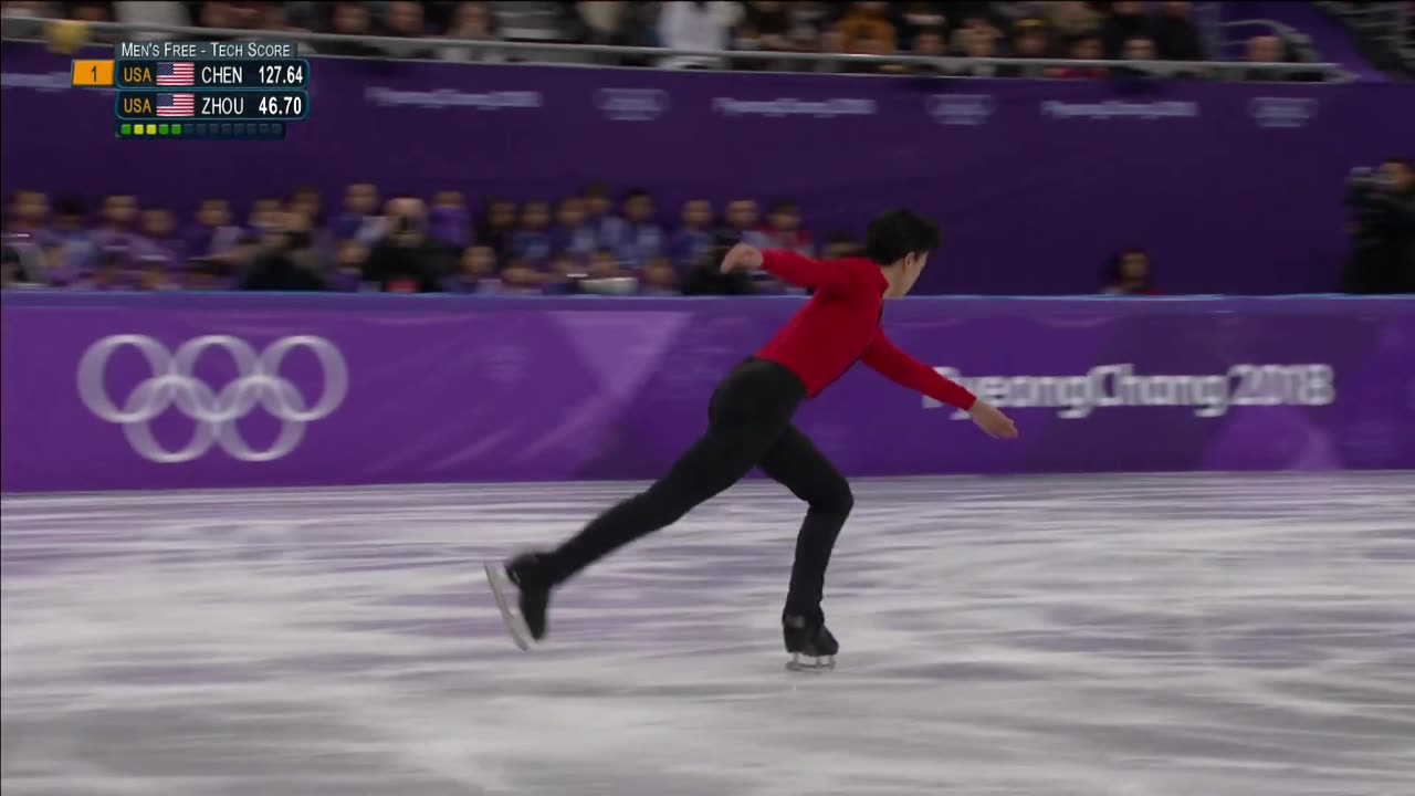 Vincent Zhou FS 2018 Olympics NBC