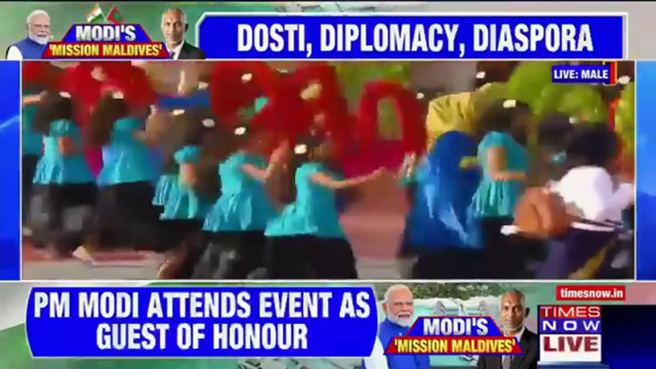 Modi_Maldives_Mission__PM_Joins_Mohamed_Muizzu_As__Guest_Of_Honour__On_I-Day;_Watch Lively Visuals