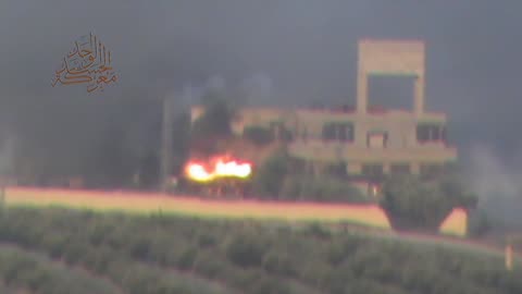 Syrian War in N. Hama, Konkurs ATGM vs T-72 hit (Ahrar al Sham) 2013.05.22
