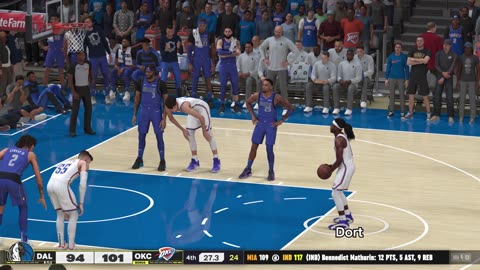 NBA 2k25 Oklahoma City Thunder Franchise Game 14 Mavericks Vs Thunder CPU Vs CPU