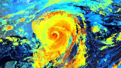 Category 5 Hurricane Erin from Space — Jaw-Dropping Eye Wall (Public Domain)