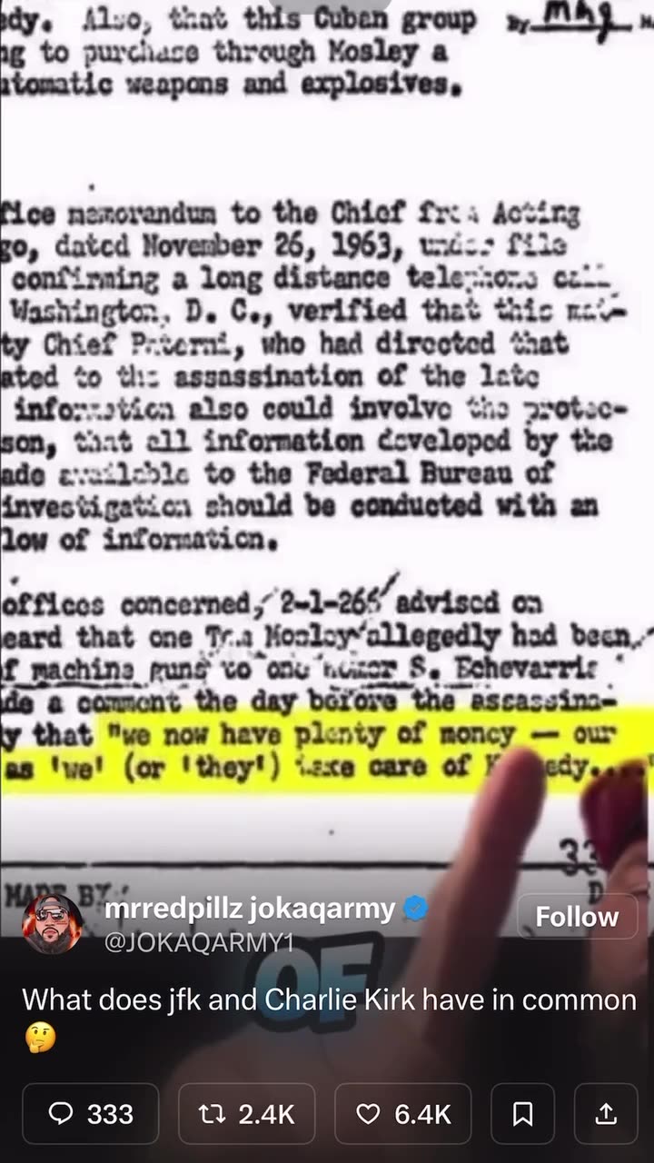 What do JFK and Charlie Kirk have in common?