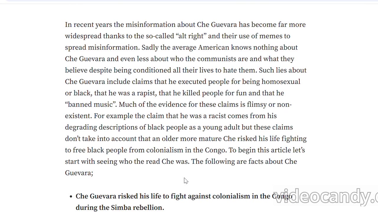 Insane Pro Che Guevara Article on Medium from 2017 - What Will Be Next?