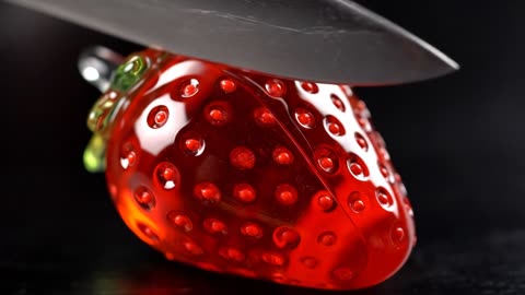 Cutting Glass Strawberry