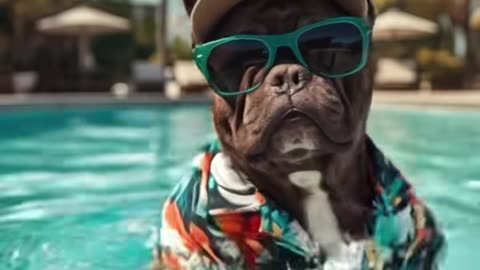 French Bulldogs Party in Miami | Dance Monkey Vibes