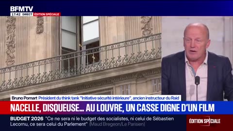 🇫🇷 Footage of Louvre robbery, - BFMTV