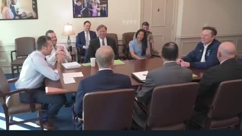 Elon Musk at the Pentagon today with Secretary of Defense Pete Hegseth