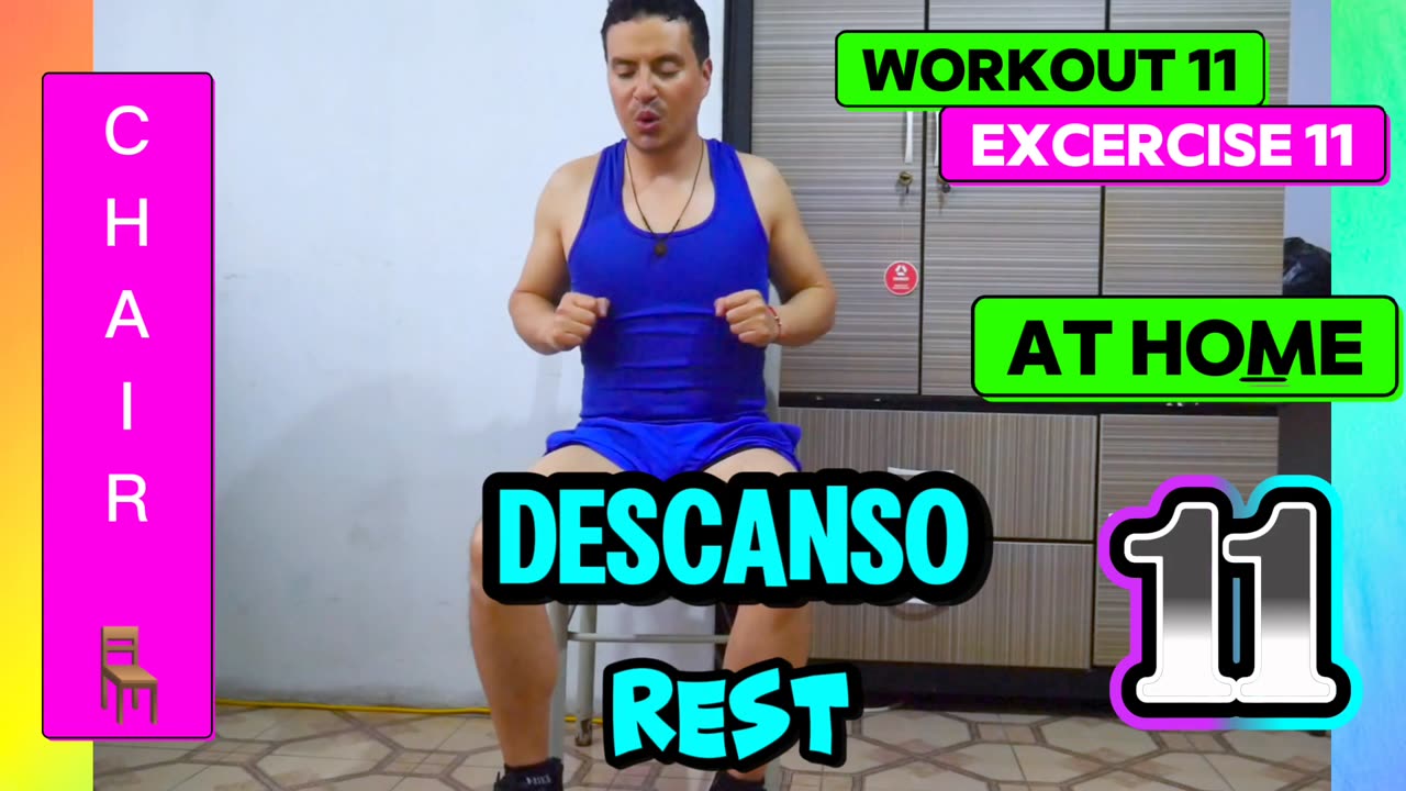 🟣Burn fat👏🪑with a chair at home🛖It's possible, let's go!! Easy exercises to do at home💪🏋️♂️Let's Go