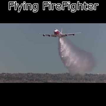 Giant #B747 Supertanker Wildfire FireFighter Dropping Water #Aviation #Flying #AeroArduino ..