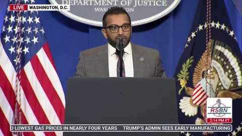 RSBN 🇺🇸 - WATCH: FBI Director Kash Patel Gives Remarks at the DOJ - 3/14/25