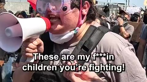 Unhinged protester claims that LA belongs to Mexico. Sounds a little insurrectiony to me!