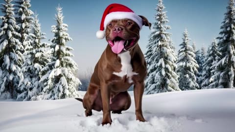 THE DOG WHO LOVES CHRISTMAS
