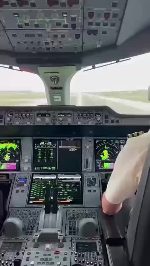Takeoff of the Virgin Atlantic Airbus A350-1000 in rainy English weather