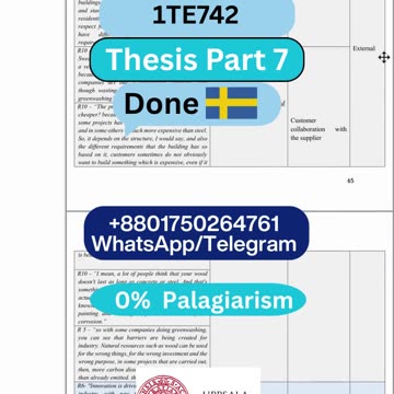 Student Work (Thesis )|1TE742 Part 7 Sustainable Innovation in Industry | Uppsala University Sweden