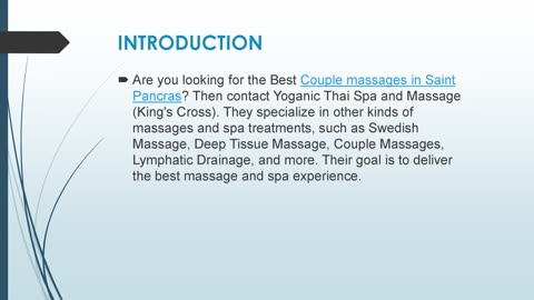 Best Couple massages in Saint Pancras