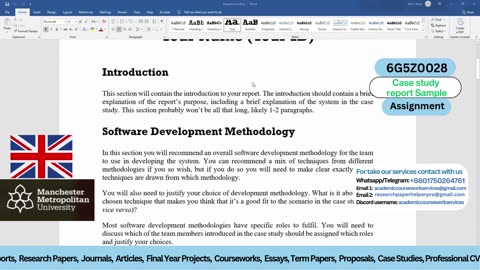 Student Work (Case Study) | 6G5Z0028 Software Development Processes | MMU UK