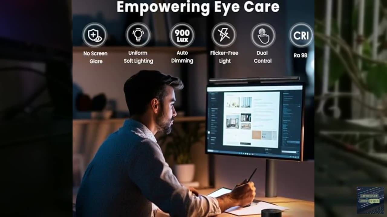 Quntis Computer Monitor Lamp, Screen Monitor Light Bar for Eye Caring, USB Readi