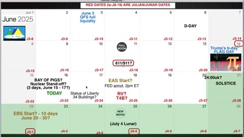 CALENDAR UPDATE FOR June 16, 2025