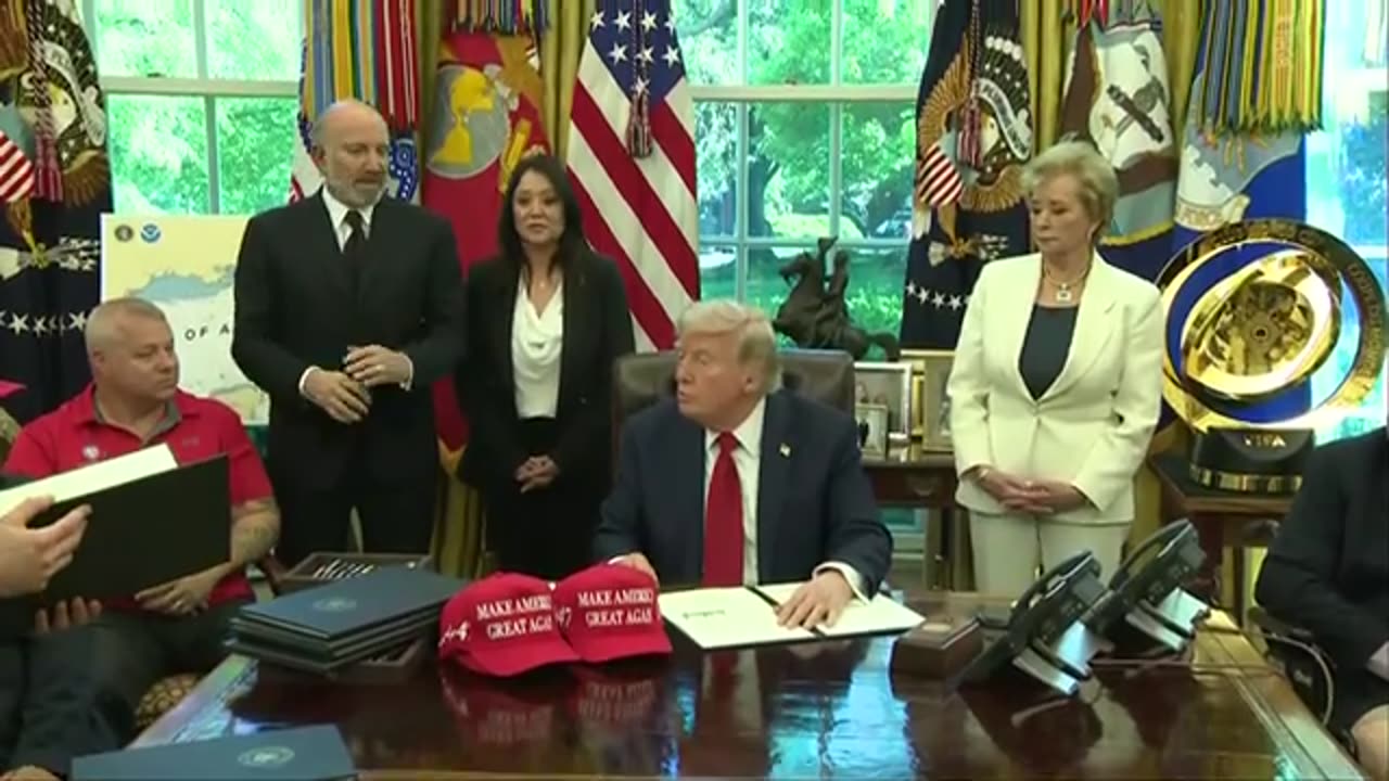 FULL President Trump signs executive orders from the Oval Office
