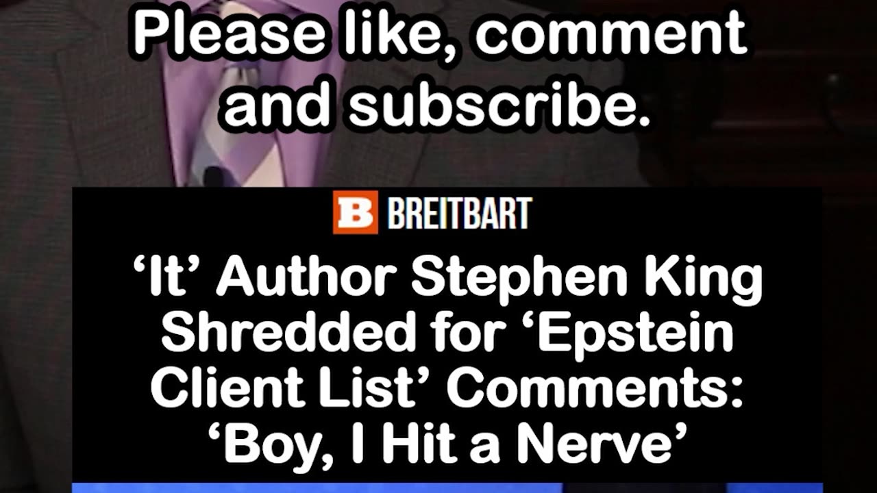 Author Stephen King Says Epstein Client List is a Hoax