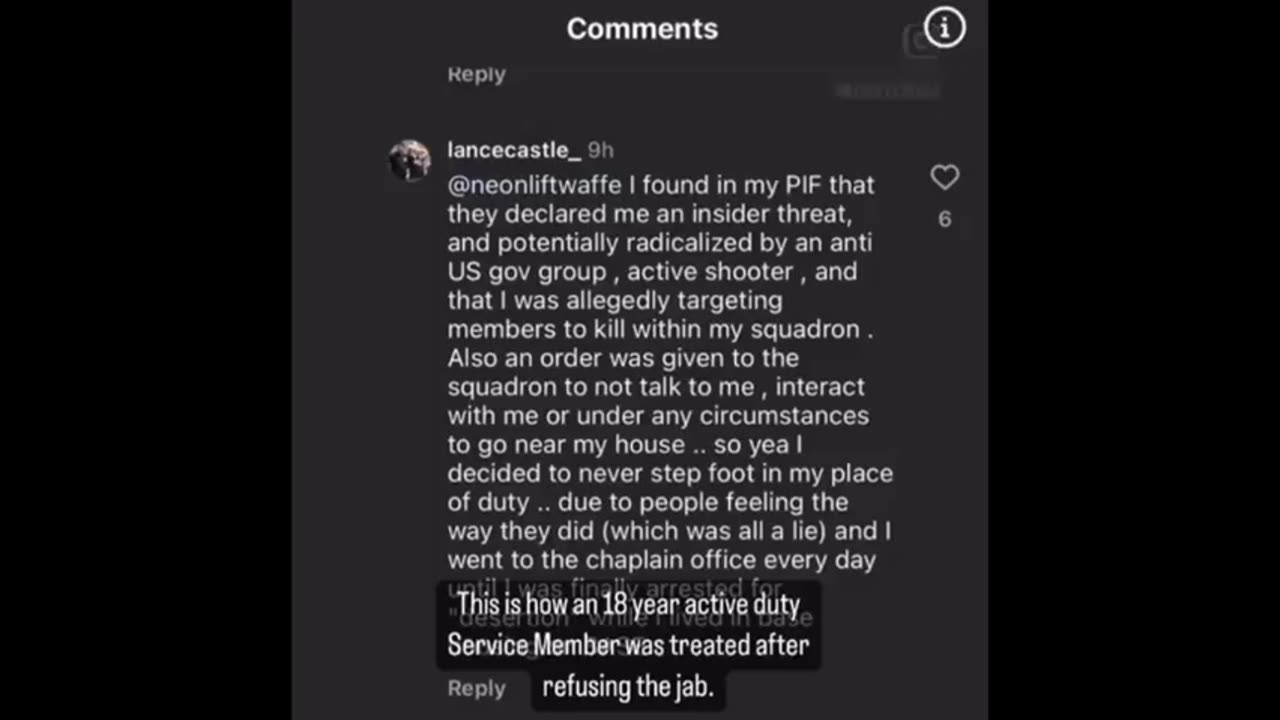 FLASHBACK： refusing the Covid-19 vaccine as an active duty soldier -＞ injection by force