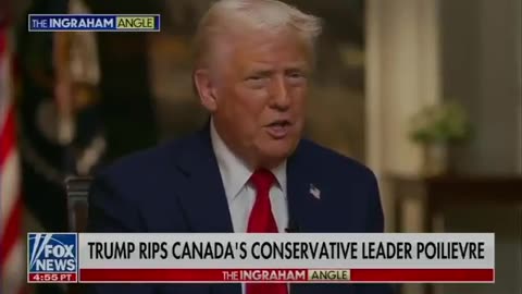 😮Trump says he doesn't like the conservative that's running in Canada — referring to Poilievre.