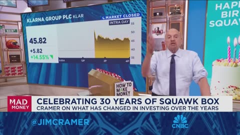 Jim Cramer rings in the 30th anniversary of Squawk Box