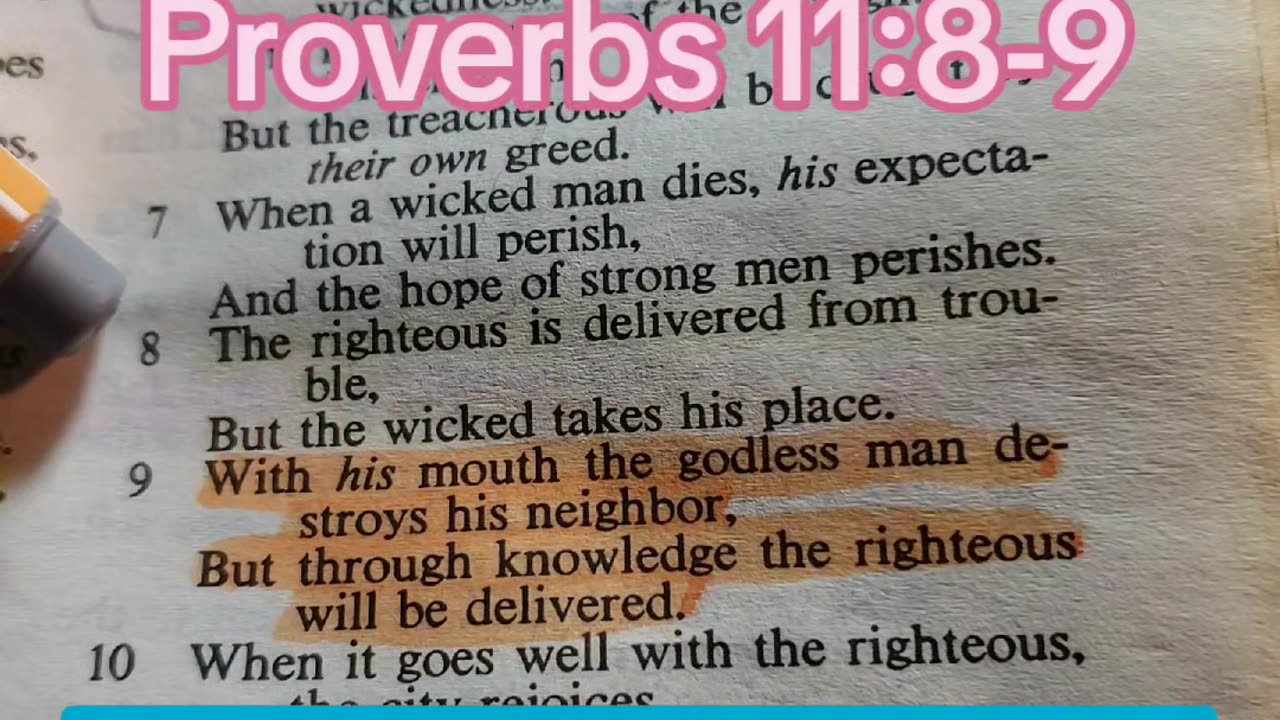 The Righteous Is Delivered From Trouble..